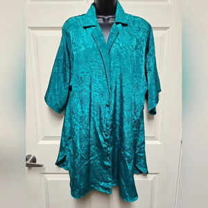 Victoria's Secret VINTAGE Emerald Green Button Front Closure Sz M/L